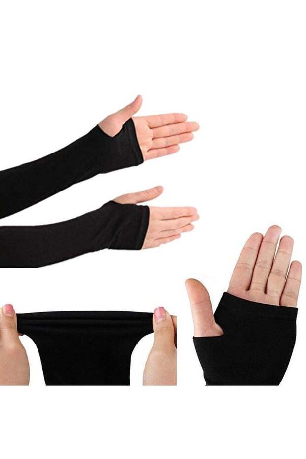 A Pair of Cooling Arm Sleeves for Men & Women – Sun Protection Hand and Elbow Covers for Outdoor S