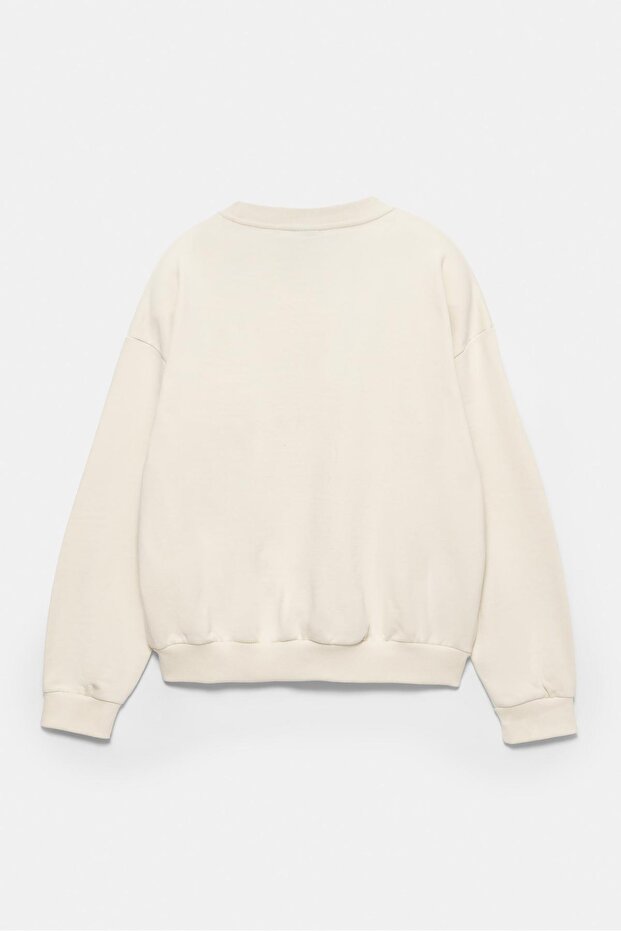 Bisikletçi grafik baskılı sweatshirt - 7