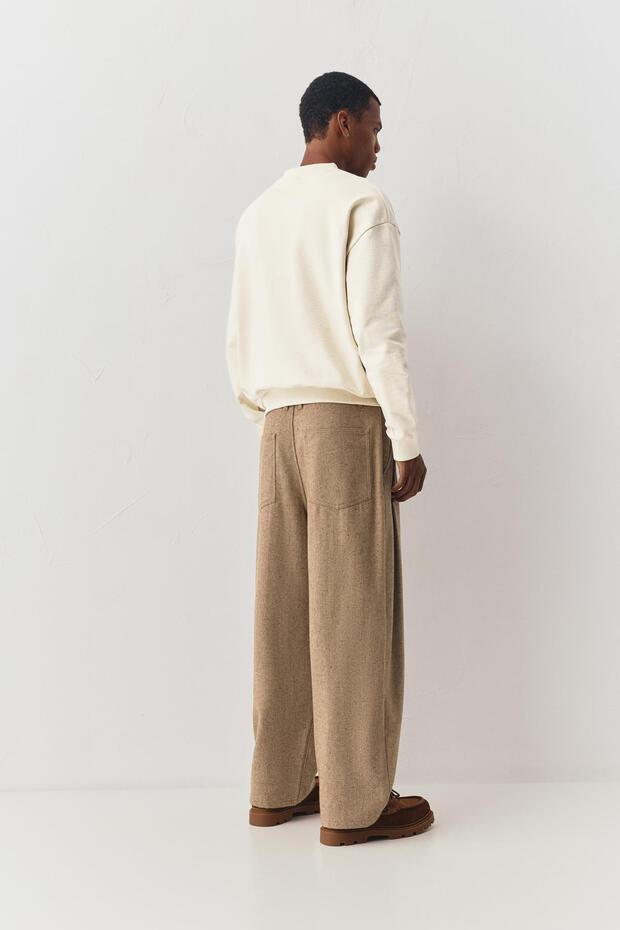 Yünlü tailored fit pantolon - 2