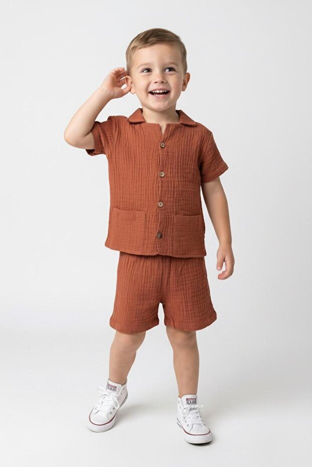 طقم سترة من الموسلين - 5