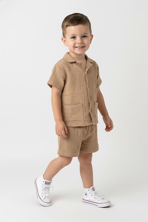 طقم سترة من الموسلين - 3