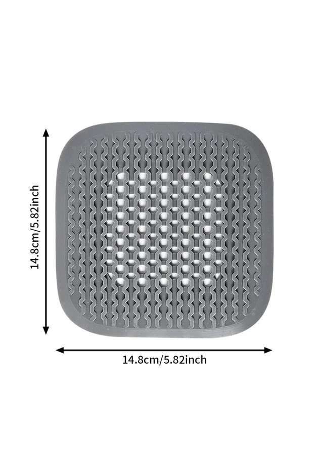 A gray-1pc Silicone Floor Drain Hair Filter Catcher Kitchen Sink Plug Filter Stopper Shower Bathtub