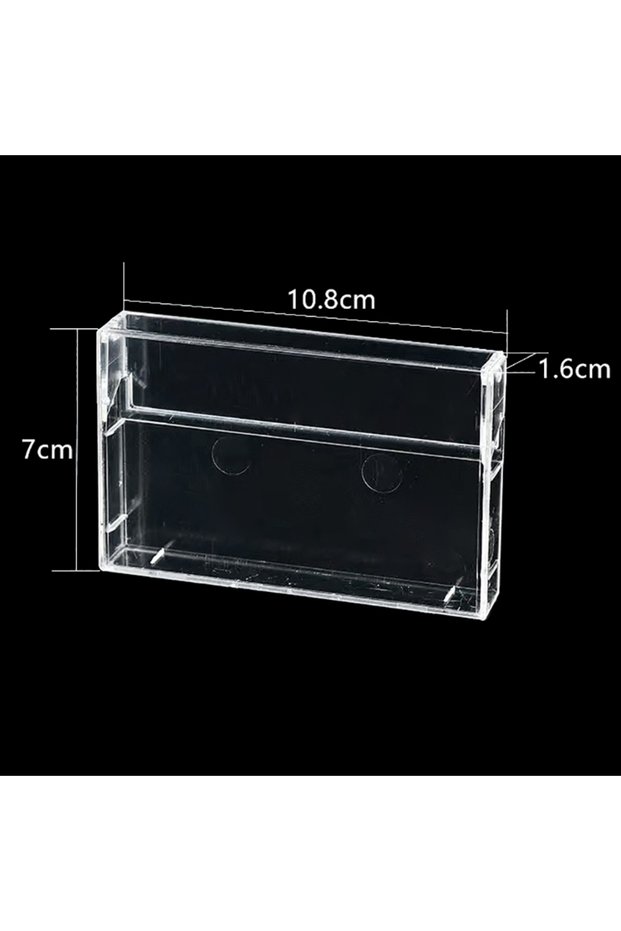 1PCS Cassette Tape Transparent Storage Box Audio Magnetic Recording Blank Tape Case Dustproof Box