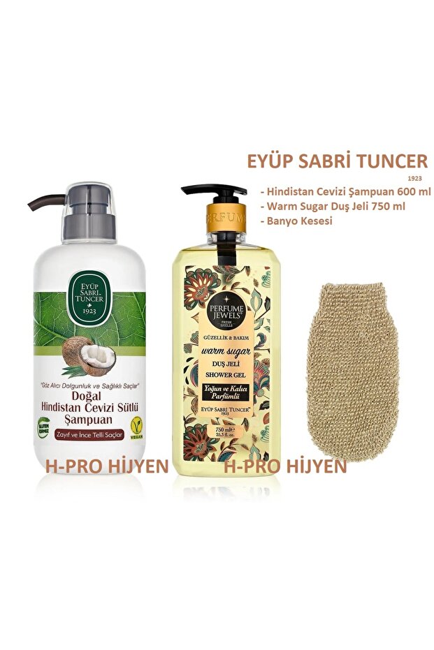Bath Set, Coconut Shampoo, Warm Sugar Shower Gel, Bath Scrub