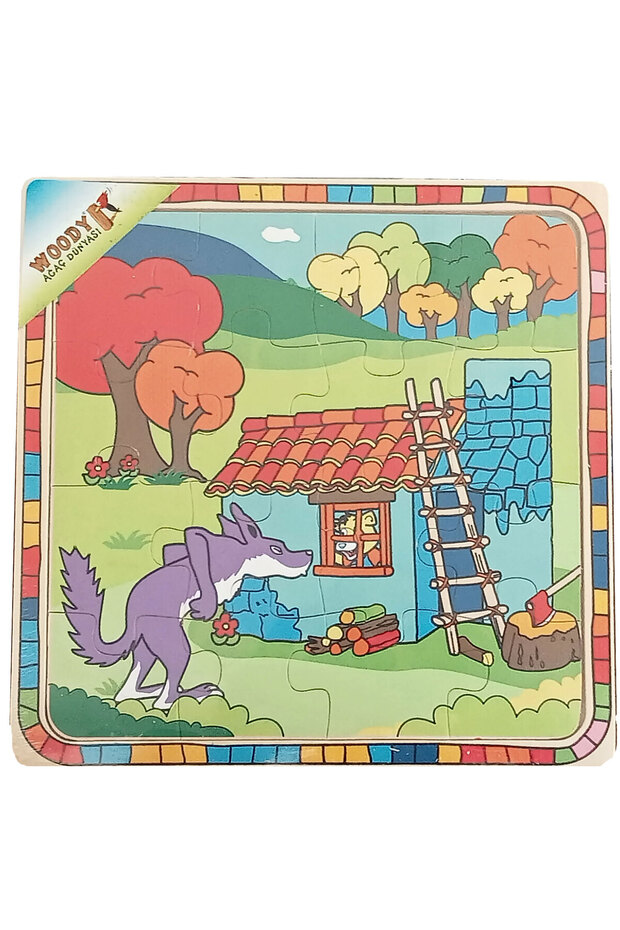 Forest House 16 Piece Wooden Puzzle Jigsaw Puzzle Pazıl
