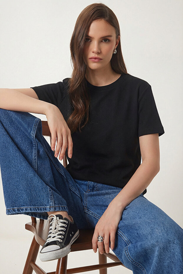 Basic Örme T-shirt - 1