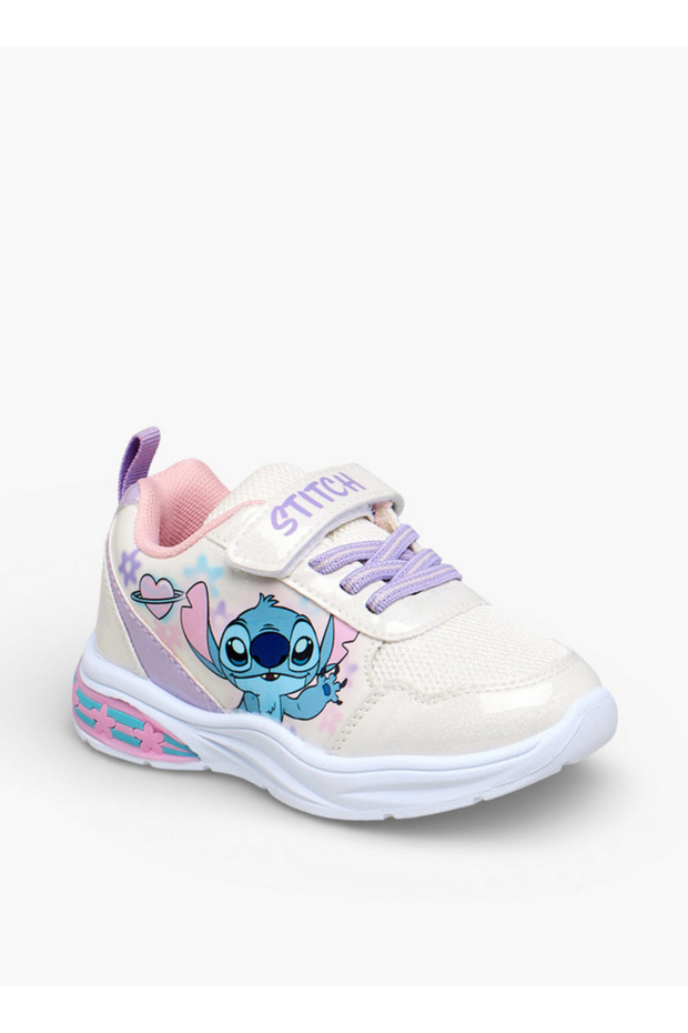 Girls Stitch Print Light-Up Sneakers