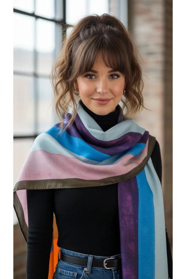 Geometric Patterned Shawl - 2