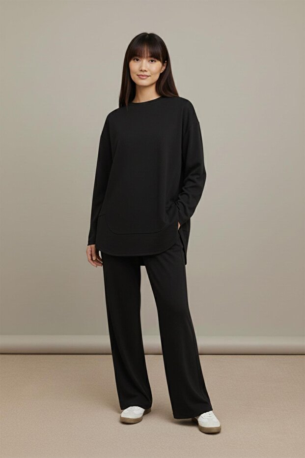 Kadın Basic Takım - 14390TKS - BLACK - 1