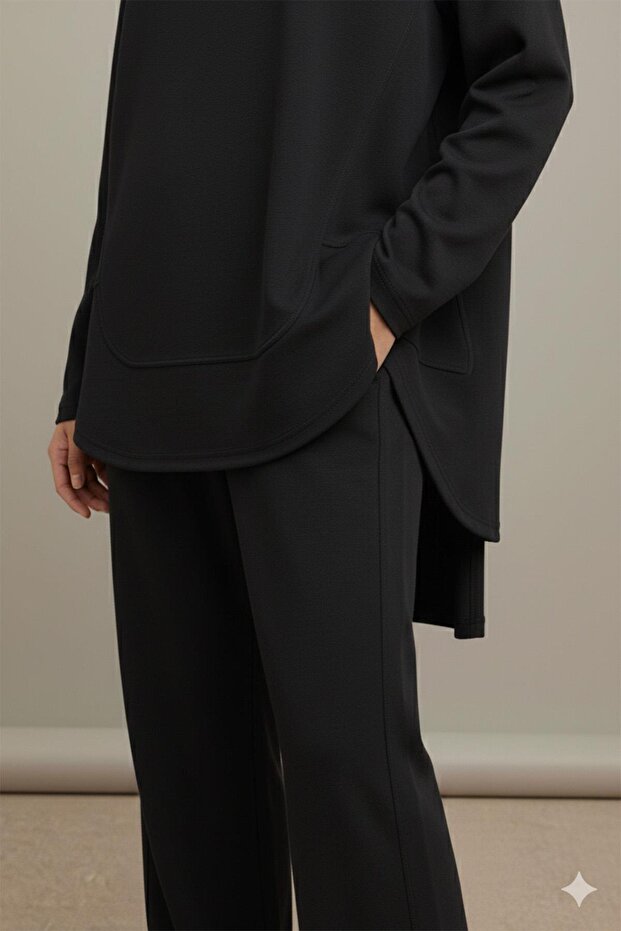 Kadın Basic Takım - 14390TKS - BLACK - 3