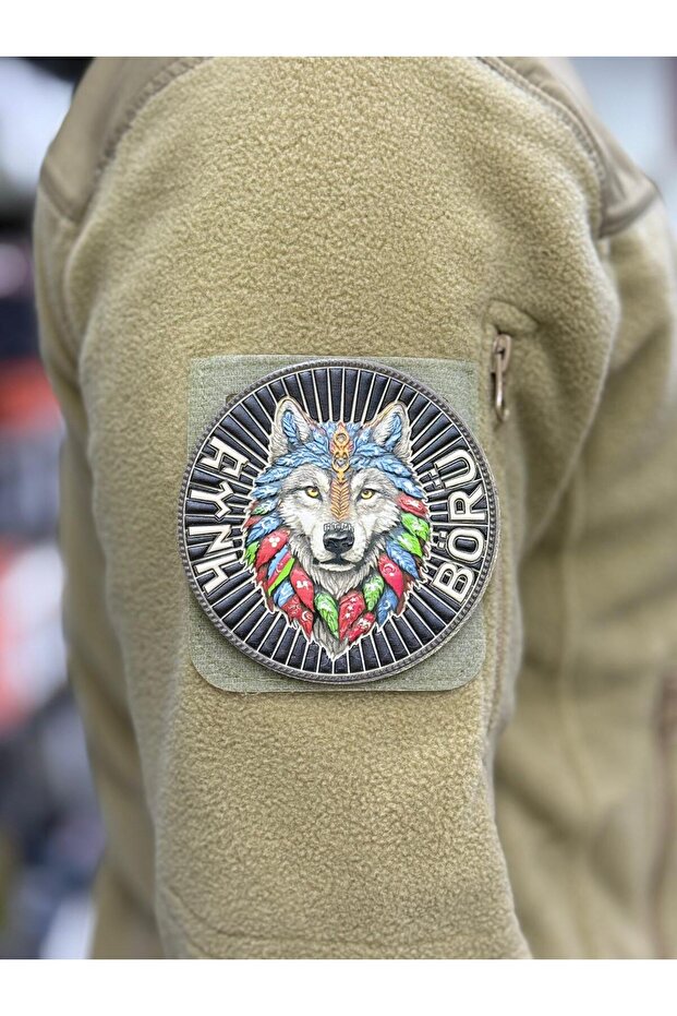 Börü Kurt Figured Arma Patch Peç 3D Laser Cut Embossed Patch with Rubberized Backing - 4