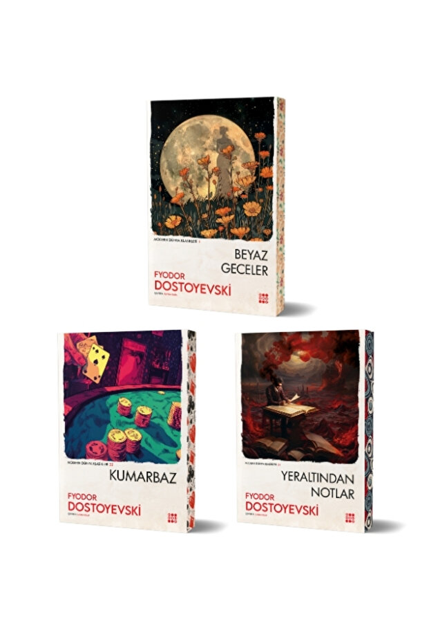 Yan Boyamalı 3 Kitap Dostoyevski Set (Hediyeli)