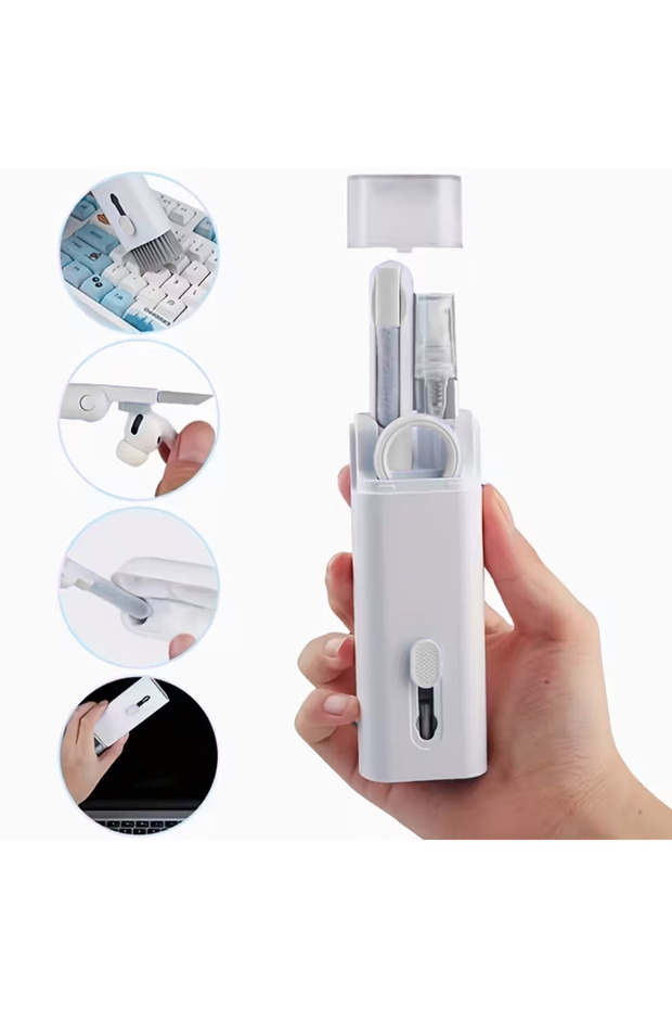 مجموعة أدوات تنظيف متعددة الوظائف، لون أبيض - 2