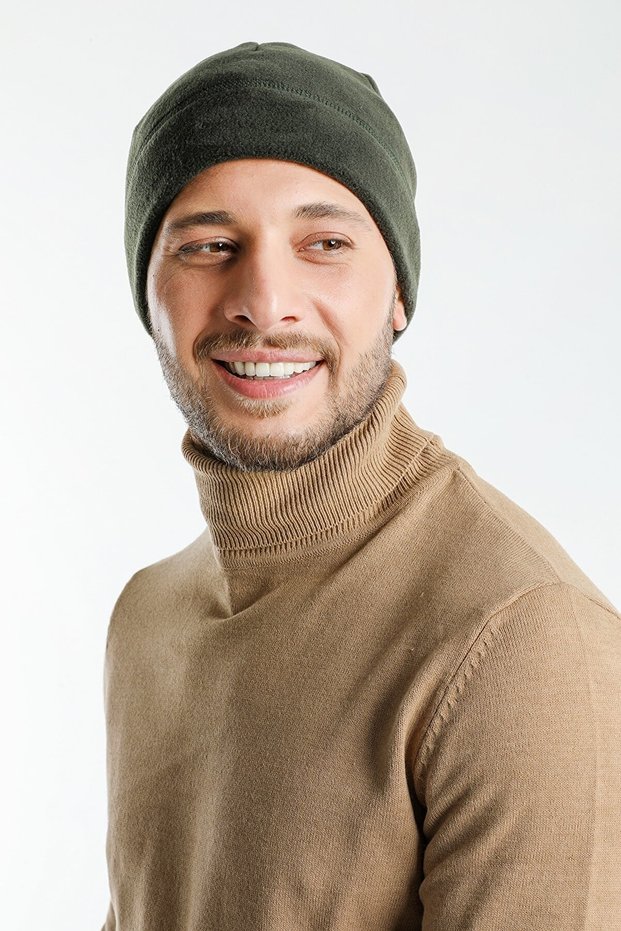 Polar Beanie Ski Biker Outdoor Beanie Khaki Polar Beanie