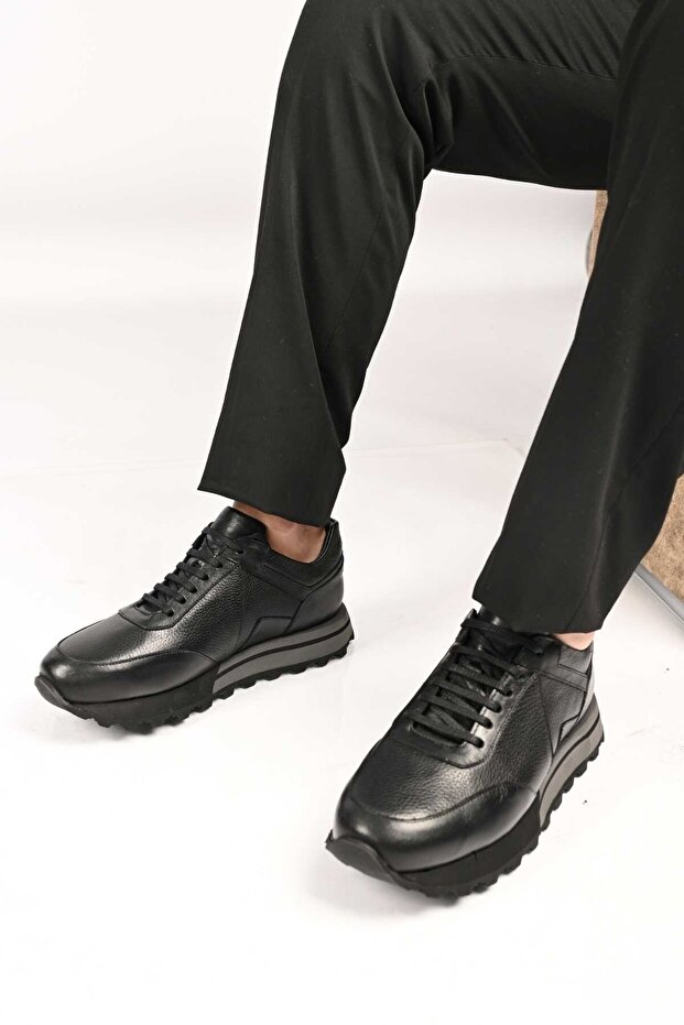 Lace-Up Eva Sole Genuine Leather Sneaker 172-64176 Men's Shoes