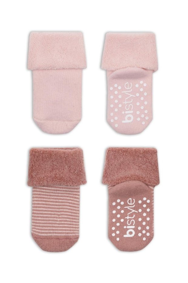 2-Piece Circle Non-Slip Towel Socks 10503 Powder Pink