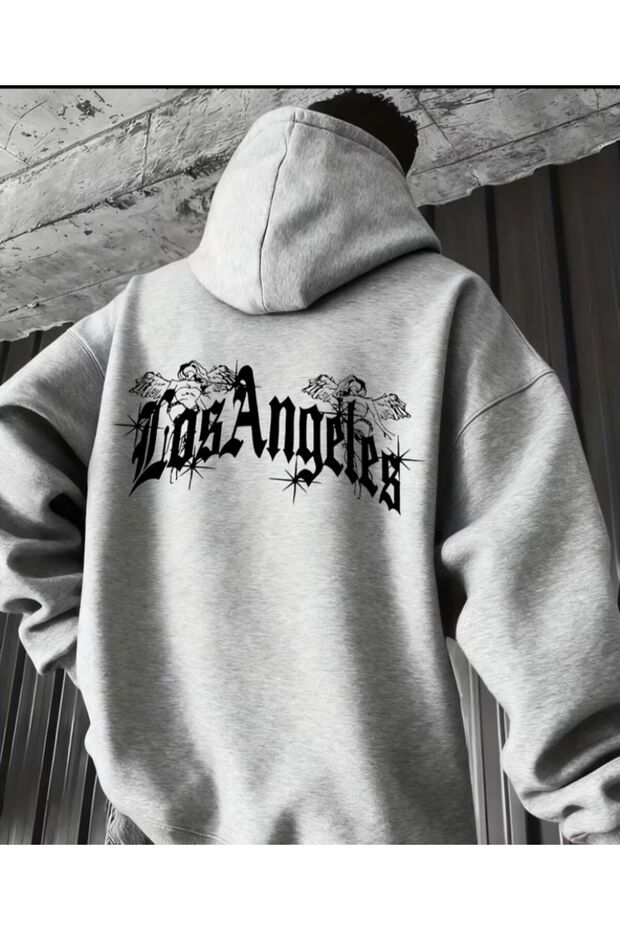 Unisex Men/Women Meleklos Colorful Custom Printed Cotton Oversized Hooded Sweatshirt