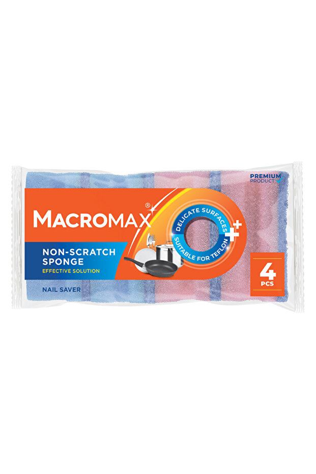 Non-Scratch Nail Saver Sponge – 4 Pieces Set