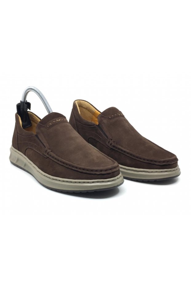 100% Genuine Leather Nubuck Orthopedic Men's Comfortable Daily Loafer Rok Shoes 40-48