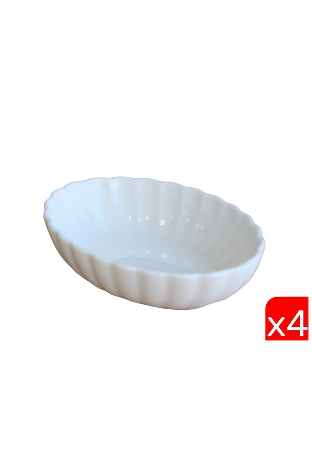 Bone Luz Cream Oval Boat 14.5X10X3.5Cm 4-Piece Bnlzf15Oks00