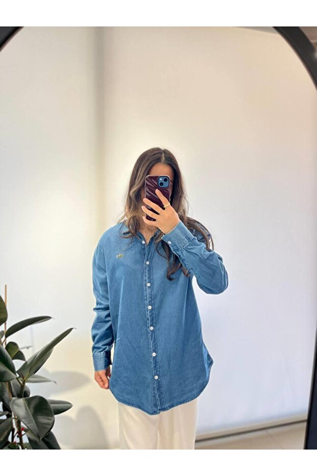 AÇIK MAVİ LOGOLU BASIC GÖMLEK - 3