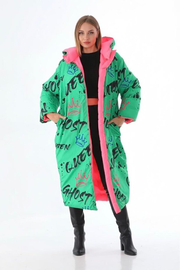Double-Sided Hooded Oversize Puffer Jacket - 5