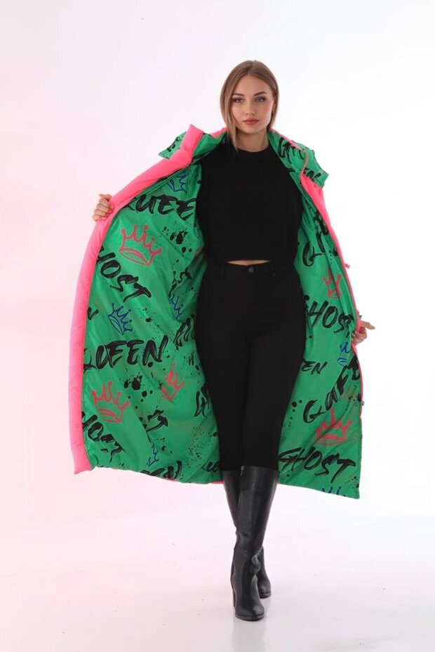 Double-Sided Hooded Oversize Puffer Jacket - 2