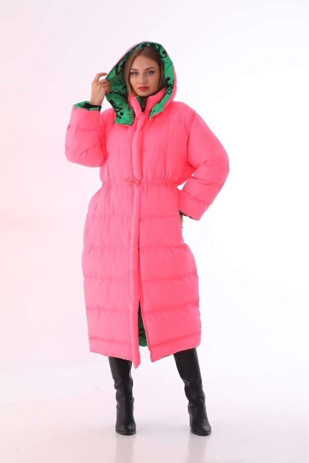 Double-Sided Hooded Oversize Puffer Jacket - 7