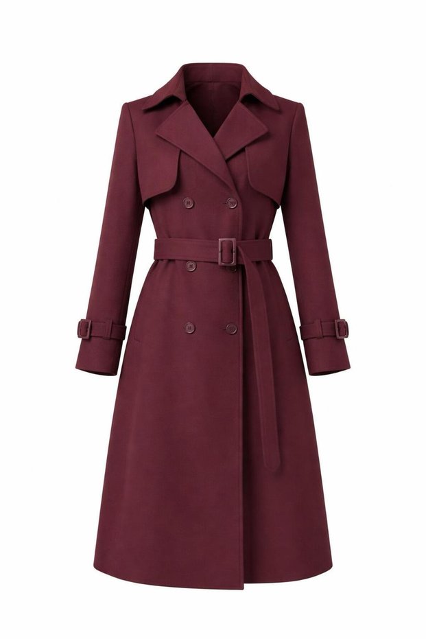 Timeless Elegance Black Belted Coat