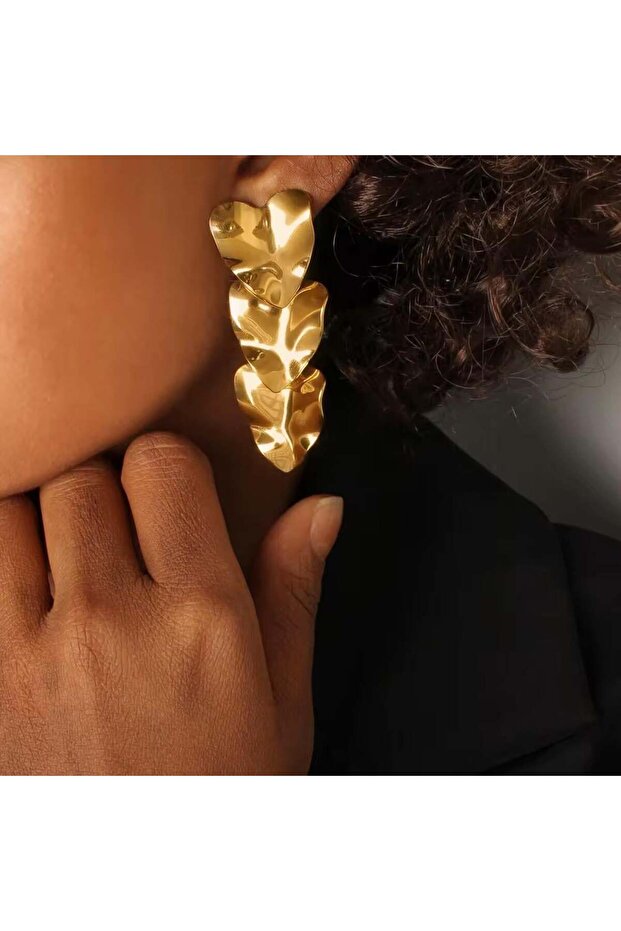 Gold Heart Earrings