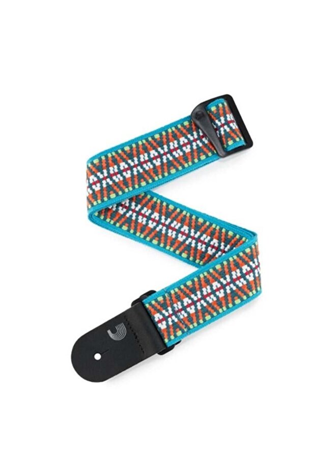 50g09 Guitar Strap Hootenanny Sunset (5 cm) | Retro Style - Colorful Weaving - 60S Style