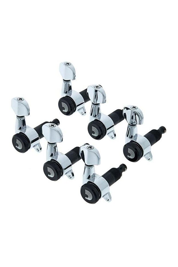 Pwat6R1 Auto-Trim Locking Electric Guitar Machine Head Set - 6 in a Row Chrome (Professional) | Ki