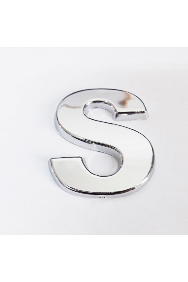 S Harfi 3,75 cm Krom Yapışkanlı - 2