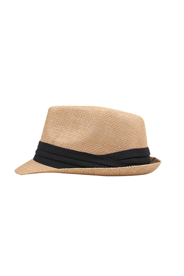 Ribbon Straw Hat Beige - 2
