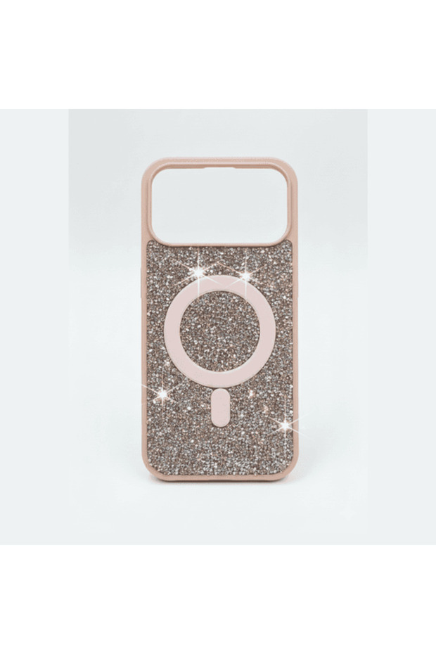 iSAFE BLING MAGSAFE HARD COVER IPHONE 17 PRO MAX ROSE GOLD
