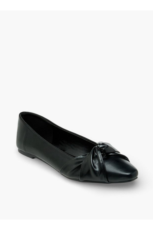 Women Knot Detail Slip-On Ballerina Shoes