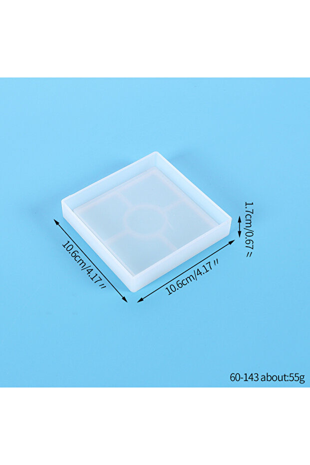 Square Coaster Silicone Resin Mold Heart Round Square Hexagon Oval Cup Tray Mat Casting Crafts Jewel