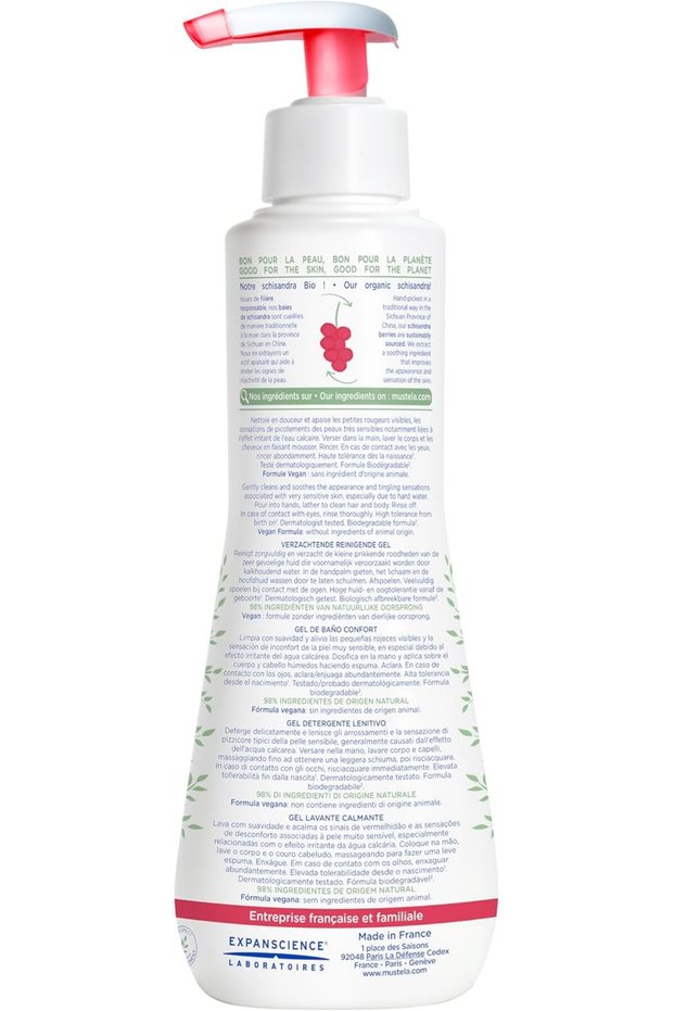 Baby Soothing Cleansing Gel - Fragrance-Free Hair & Body Wash for Very Sensitive Skin - 300m