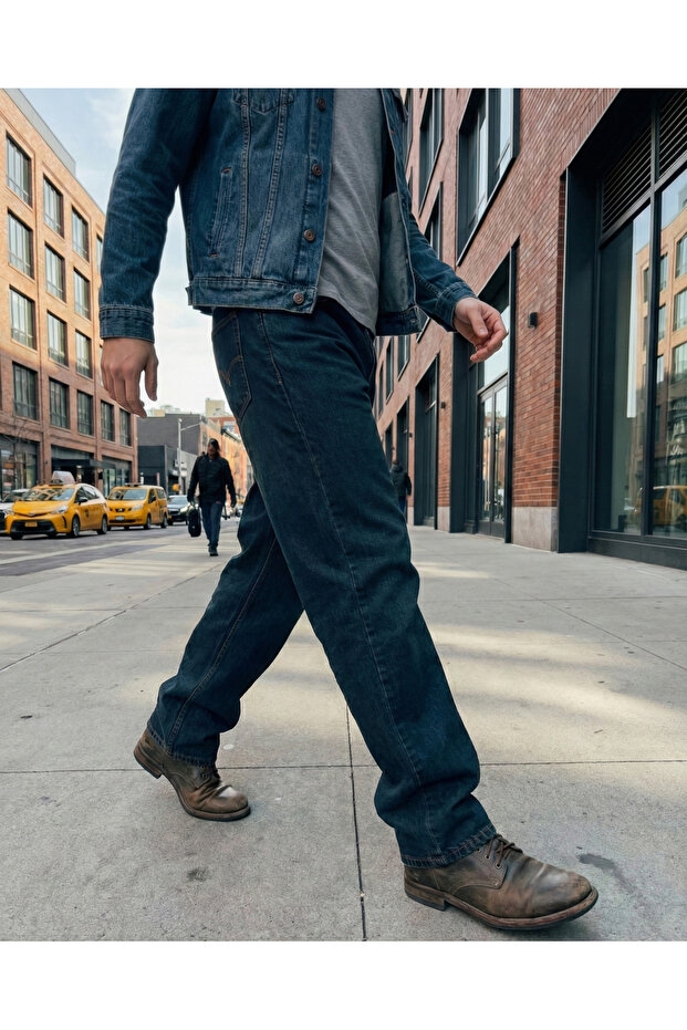 Comfort Fit Baggy Jeans Denim Trousers