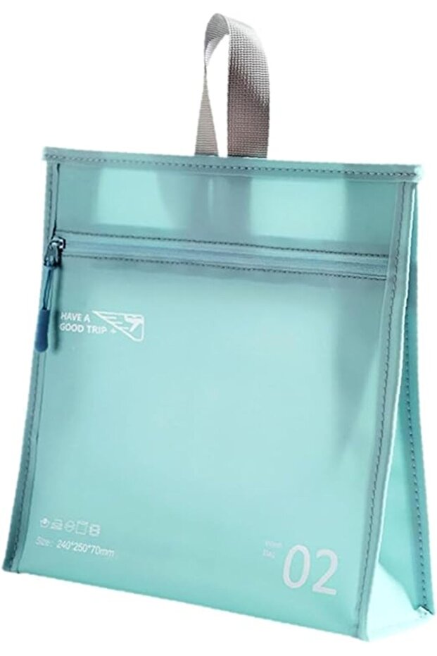 Travel Portable Makeup Bag,Waterproof Toiletry Bag,Organizer for Suitcase Luggage(Blue)