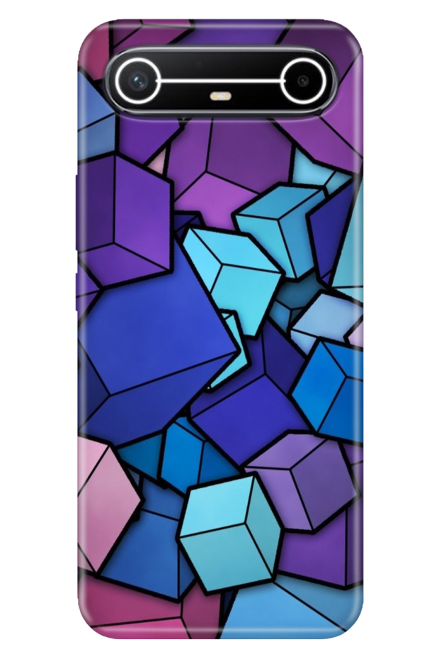 Spark Slim 5g Km9 Case Decorative Silicone Printed Cover 4D Cubes