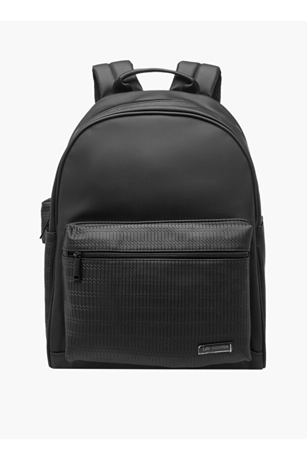 Solid Backpack with Adjustable Shoulder Straps - 1