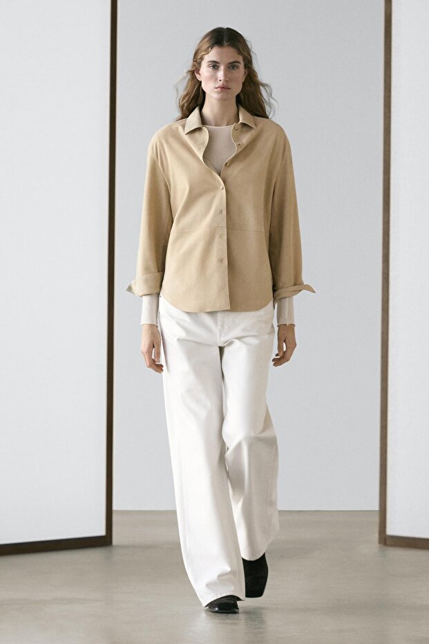 Süet deri gömlek - 2