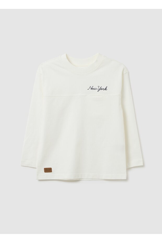 Children'S T-Shirt In Pure White Cotton Regular Fit
