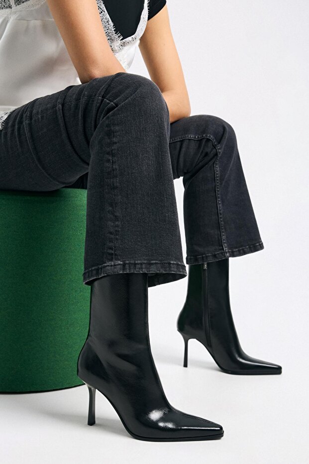 Kabartmalı topuklu bot - 6