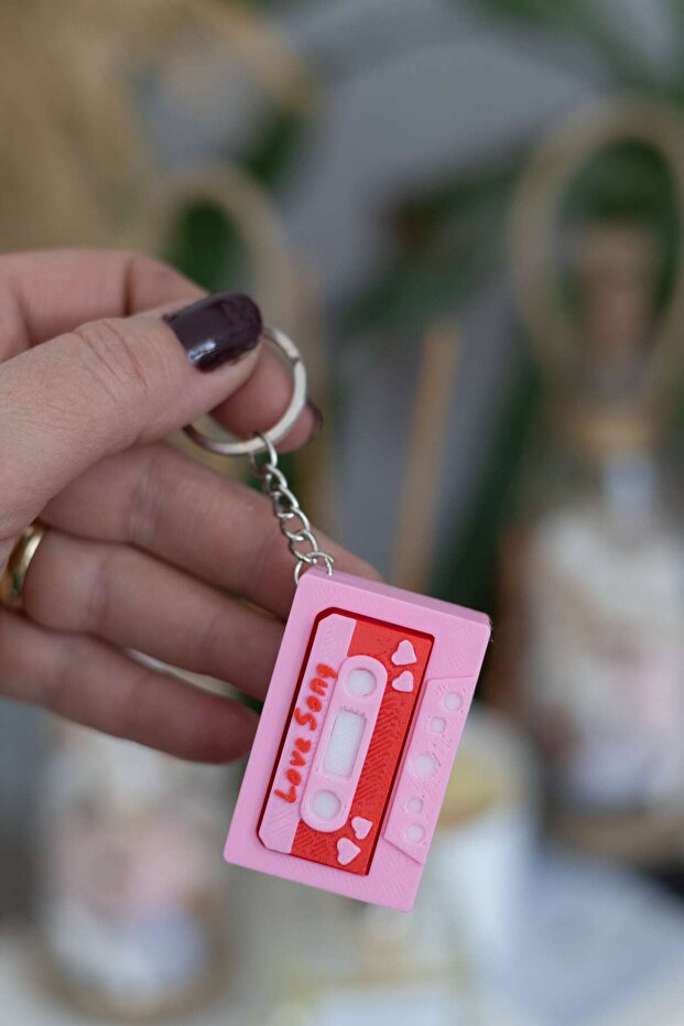 Love Song Clicker Keychain | Retro Cassette | Clicking Stress Keychain | Valentine's Day Special
