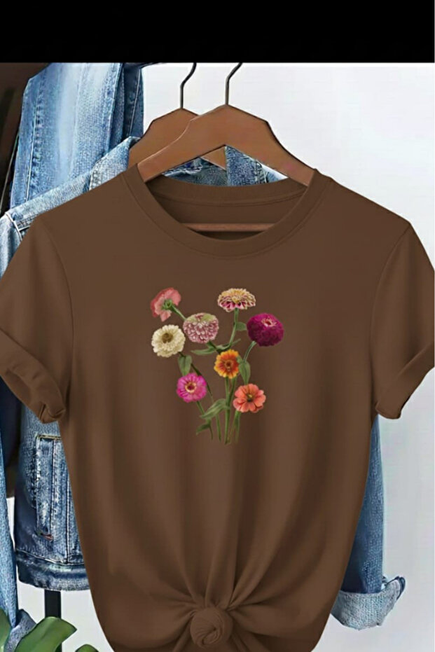Flower Printed Unisex T-Shirt