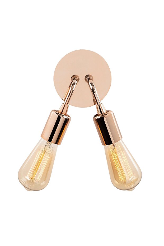 Rustic 2-Piece Sconce with Metal Body for Living Room and Bedroom Lighting