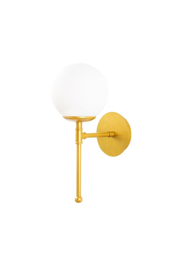 Mudoni Stylish Glass Single Sconce with Black Finish E27 Compatible