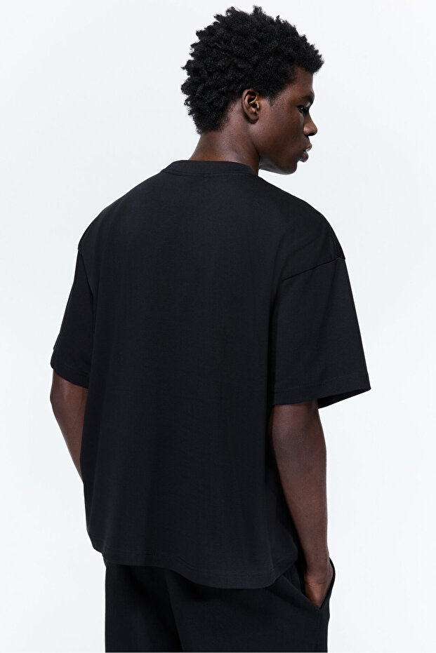 Pamuklu Tişört Oversized Fit - 5